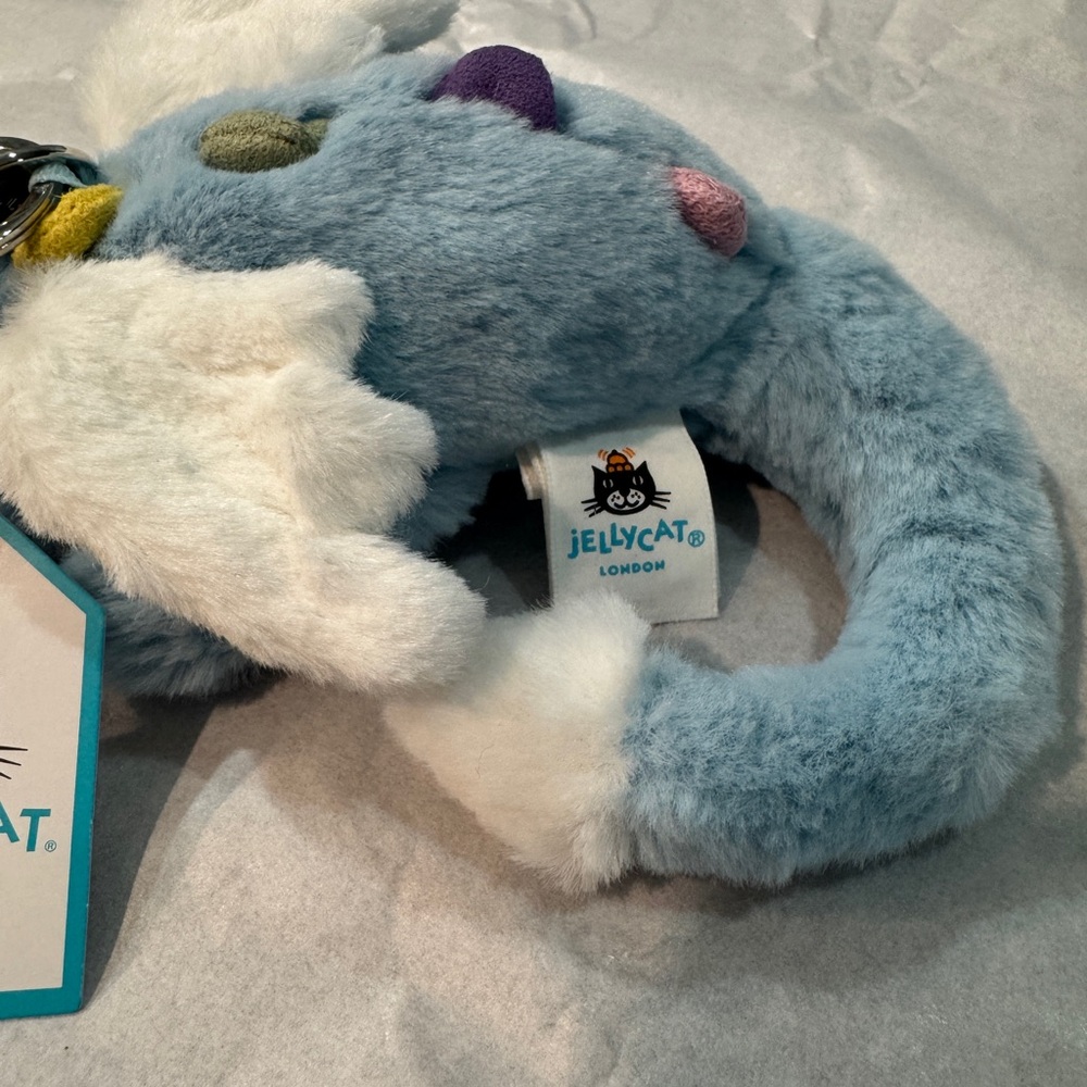 Jellycat Sky Dragon Plush Keychain Tiny Authentic - Picture 2 of 3